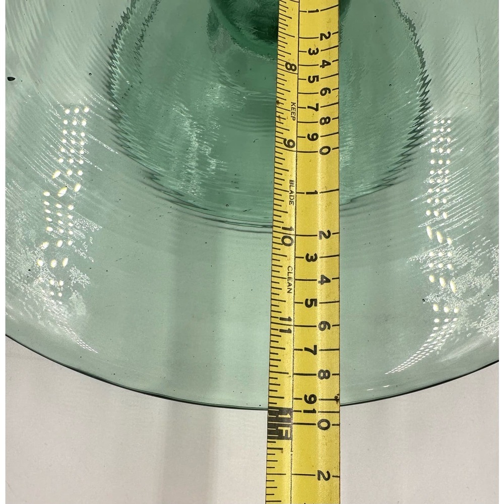 Emerald Green Anchor Hocking Glass Cakestand on Pedestal - Picture 3 of 3